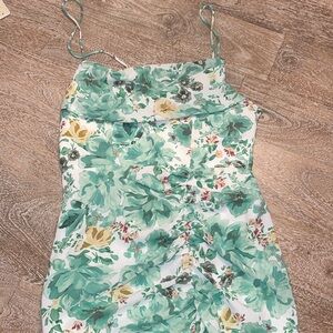 NEW ONE AND ONLY COLLECTIVE floral print midi dress green